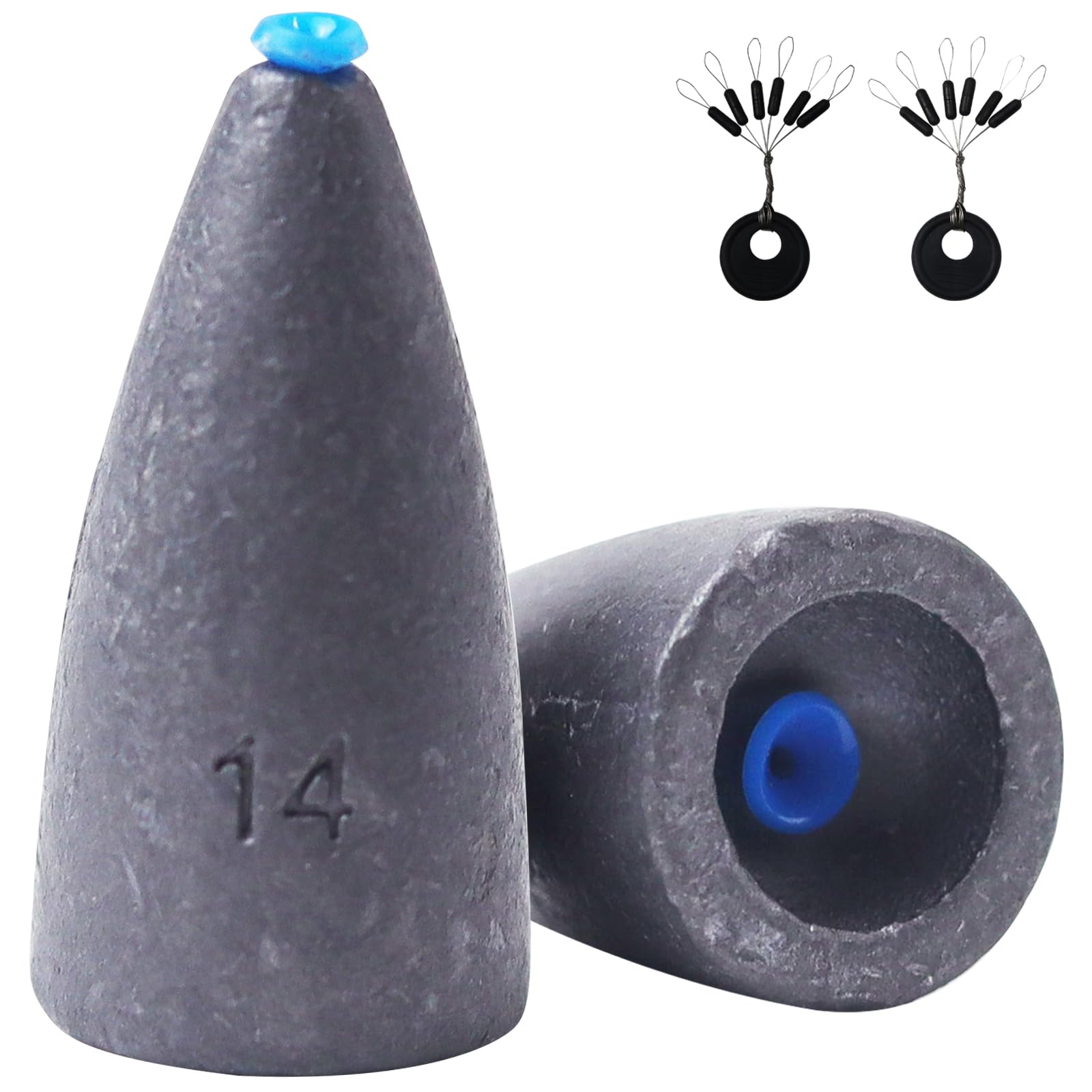Amazon.com : Worm Fishing Weights, 50/40/30/25/18 PCs, Bullet